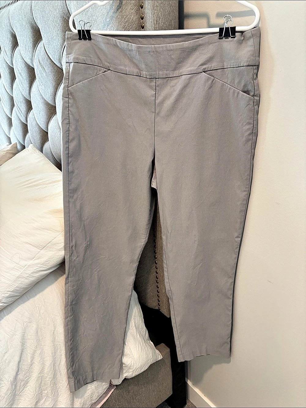 Tribal Audrey Flatten It Pull-On Ankle Pants Gray Size 16